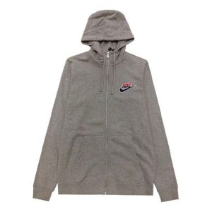 Nike Athleisure Casual Sports Knit Zipper Gray CJ9448-063