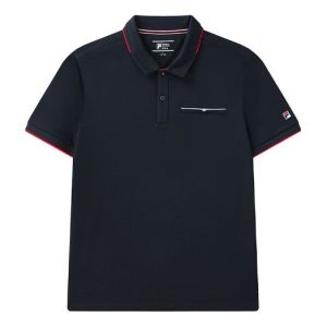 FILA Red Colorblock Logo Short Sleeve polo Blue F11M121120F-NV