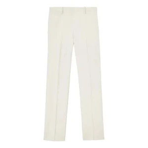 Men's Off-White FW22 Solid Color Buckle Belt Straight Casual Pants/Trousers White OMCA213S22FAB0036100