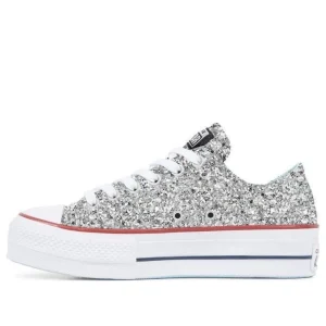 (WMNS) Converse x Chiara Ferragni Chuck Taylor All Star Lift Ox 'Silver Red' 563833C