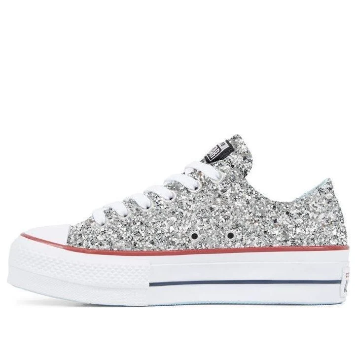 (WMNS) Converse x Chiara Ferragni Chuck Taylor All Star Lift Ox 'Silver Red' 563833C