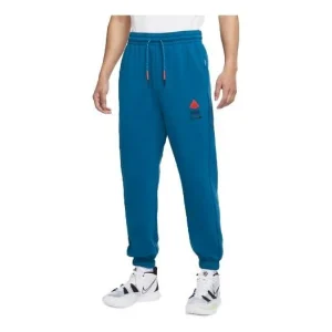 Men's Nike Basketball Training Fleece Lined Stay Warm Bundle Feet Sports Pants/Trousers/Joggers Blue DA6688-476
