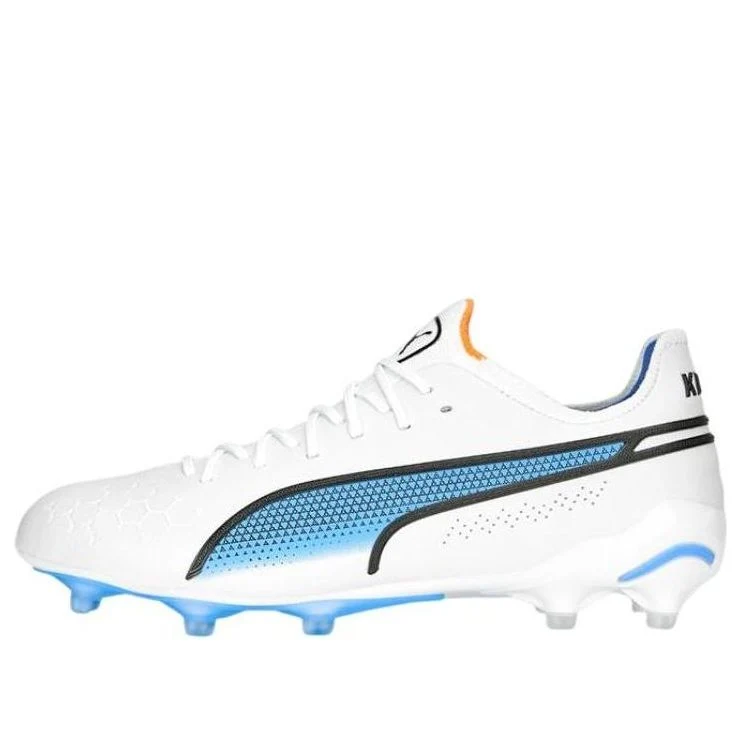 (WMNS) PUMA King Ultimate FG AG 'White Blue' 107262-01