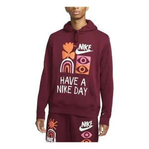 Nike HAVE A NICE DAY Hoodie 'Red' DQ4171-638