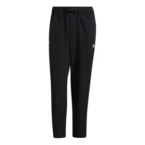 Men's adidas Wj Wv Reg Pnts Belt Solid Color Sports Pants/Trousers/Joggers Black H39279