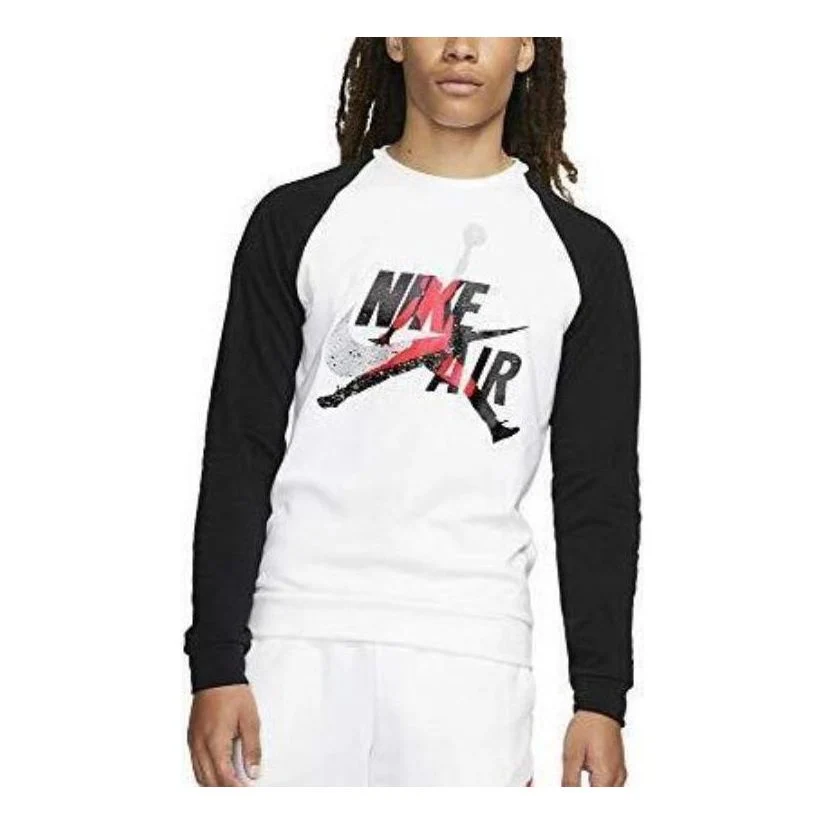 Air Jordan Jumpman Classics Fleece Crew 'White Black' CK2848-100