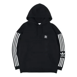 adidas originals Lock Up Fleece Lined Casual Sports Pullover Black ED6124