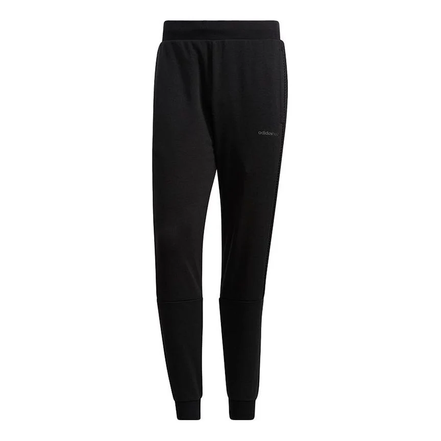 Men's adidas neo Logo Mesh Running Sports Pants/Trousers/Joggers Black H55276