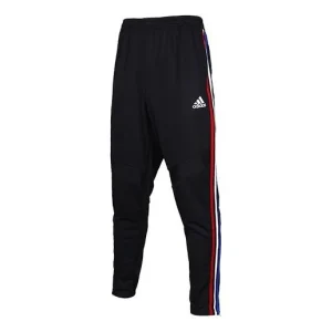 adidas Plaid Knitted Sports Long Pants Men Black FK9656