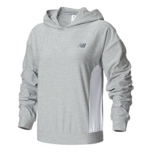 (WMNS) New Balance Sport Spacedye Fashion Layer Hoodie Asia Sizing 'Light Grey' WT21450-AG
