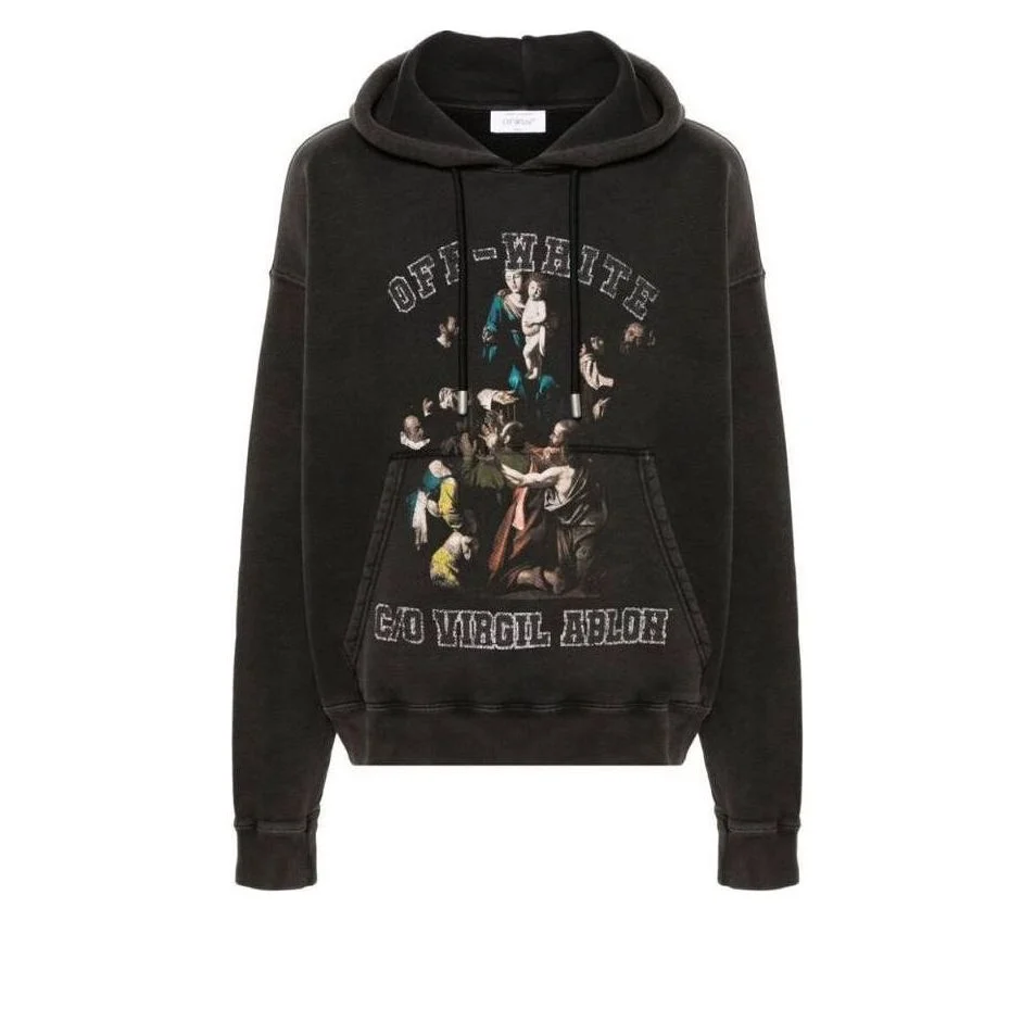 Off-White Mary Skate Hoodie 'Black' OMBB085S24FLE0091001