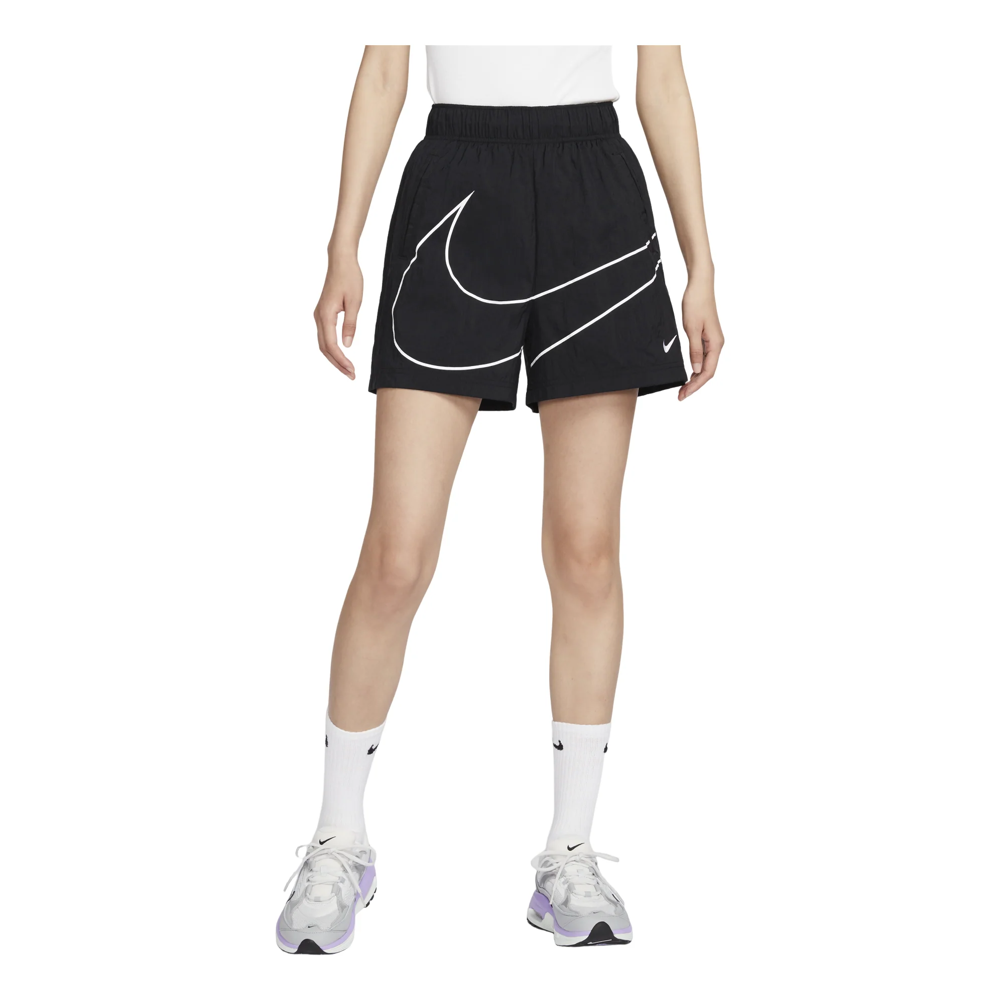 (WMNS) Nike Sportswear Essential Woven Shorts Asia Sizing 'Black' HM4633-010