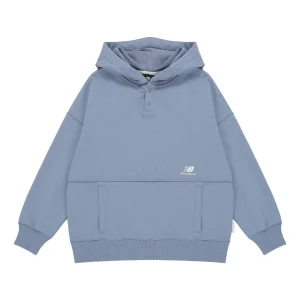 (WMNS) New Balance Classic Lifestyle Plain Hoodie Asia Sizing 'Blue' AWT23322-AGY