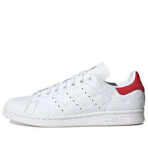 (WMNS) adidas Stan Smith 'Allover Debossed Trefoils - White Scarlet' FZ6370