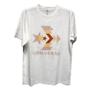 Converse Star Chevron Zoomed In Graphic T-Shirt Asia Sizing 'White' 10022024-A02