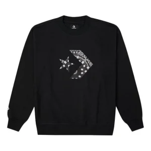 Converse Star Chevron Paisley Pattern Sweatshirt Asia Sizing 'Black' 10023164-A02