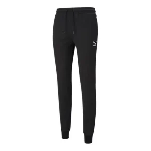 PUMA Classics Cuffed Sweatpants 'Black White' 530090-01