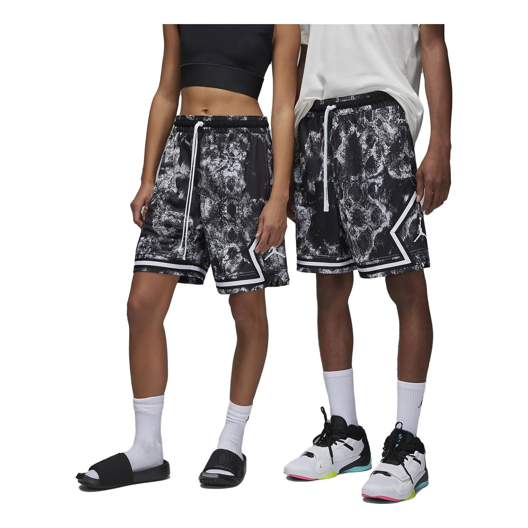 Air Jordan Dri-FIT Sport Diamond Shorts 'White Black' DV9779-100