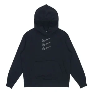 (WMNS) Nike Rhinestone Fleece Hoodie 'Black' DH1412-010
