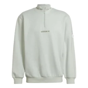 adidas originals Small Logo Solid Color Sports Pullover Light Green HM2657