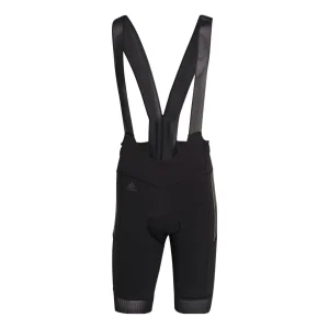 Men's adidas The Adiv Bib Solid Color Logo Embroidered Cycling Shorts Black H51171