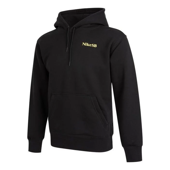 Nike Solid Color Alphabet Hooded Long Sleeves Hoodie Men's Black DA4256-010