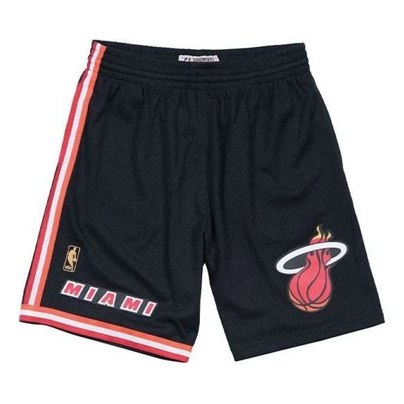 Mitchell & Ness NBA Swingman Shorts Miami Heat Road 1996-97 'Black Red' SMSHGS18239-MHEBLCK96