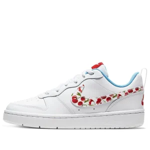 (GS) Nike Court Borough Low 2 'White Cherry' CJ2238-100