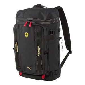 PUMA Scuderia Ferrari Sportswear Statement Backpack 'Black Yellow Red' 078780-01