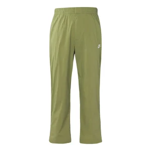 Men's Nike Solid Color Logo Embroidered Straight Sports Pants/Trousers/Joggers Autumn Green DM6824-334