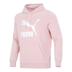 PUMA Classics Logo Printing Pullover Sports Pink Red 531370-26