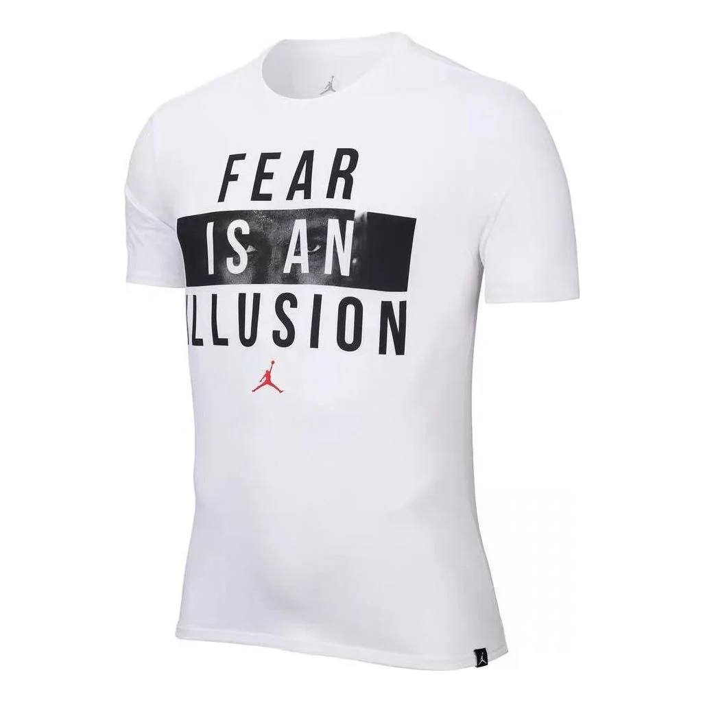 Air Jordan Fear Is An Illusion Sportswear Casual T-Shirt 'White' AQ8146-100