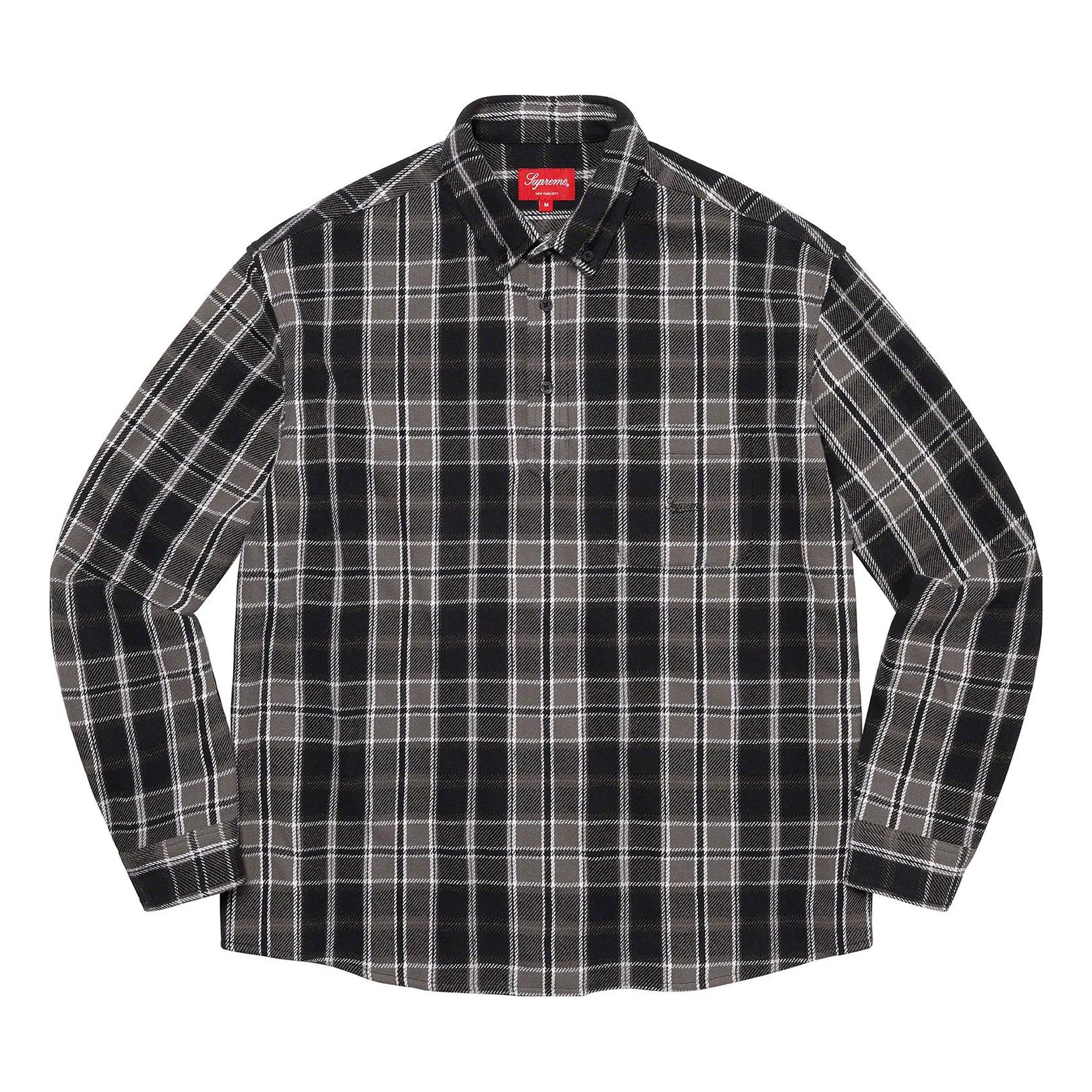 Supreme SS23 Week7 Pullover Plaid Flannel Shirt 'Black' SUP-SS23-143