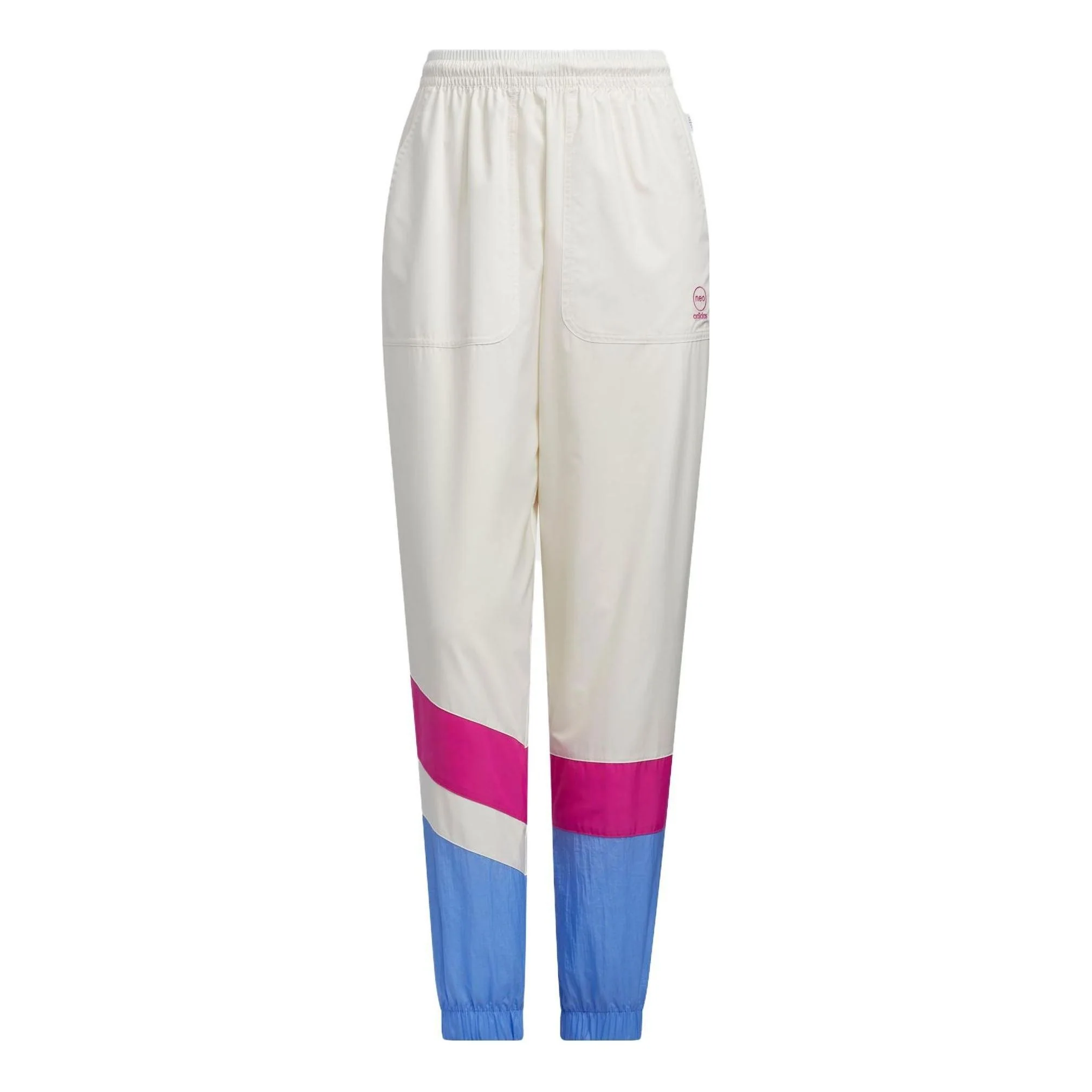 (WMNS) adidas Woven VBE Pants Asia Sizing 'White Pink' IA6747