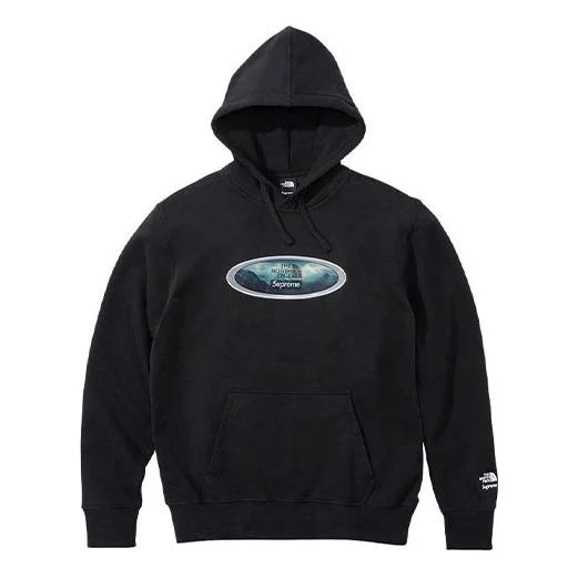Supreme Week 9 x The North Face Lenticular Mountains Hooded Sweatshirt 'Black White' SUP-FW21-265