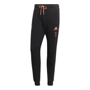 adidas Juve Lny Pnt limited Juventus Embroidered team logo Soccer/Football Sports Pants Black H67140