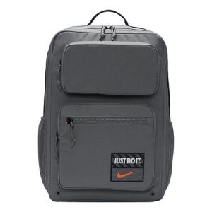 Nike Large Capacity Training Sports Zipper  Fabric Schoolbag Backpack Unisex Smoke Gray DQ5183-084