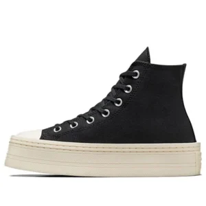 (WMNS) Converse Chuck Taylor All Star Modern Lift Platform Canvas 'Black Egret' A06141C