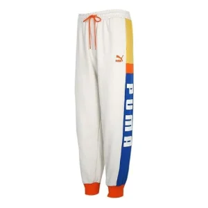 PUMA Retro Block Sweatpant 'White Blue Yellow Red' 530714-05
