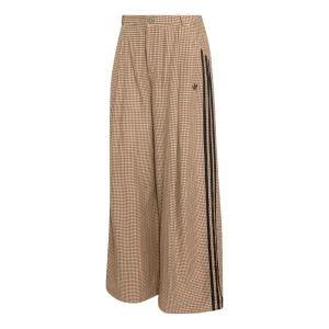 (WMNS) adidas Checks Loose Pants Asia SIzing 'Crystal Linen Aurora Coffee Orbit Green' LE8309