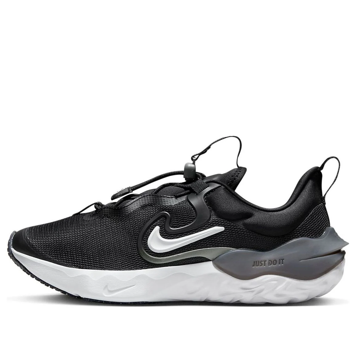 (GS) Nike Run Flow Running Shoes 'Black Iron Grey White' DR0472-001