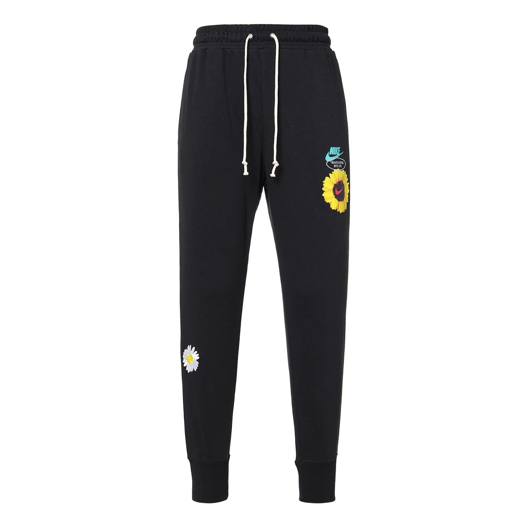 Men's Nike Knit Embroidered Sports Pants/Trousers/Joggers Autumn Black DM5013-010