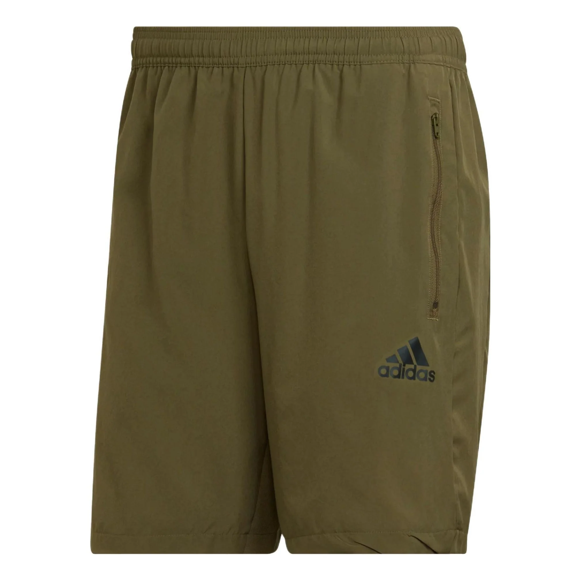 Men's adidas Solid Color Logo Sports Gym Shorts Olive Green HC6856
