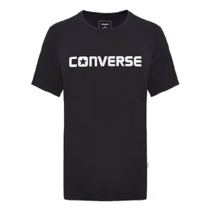 Men's Converse Pure Cotton Alphabet Short Sleeve Black 10001970-A02