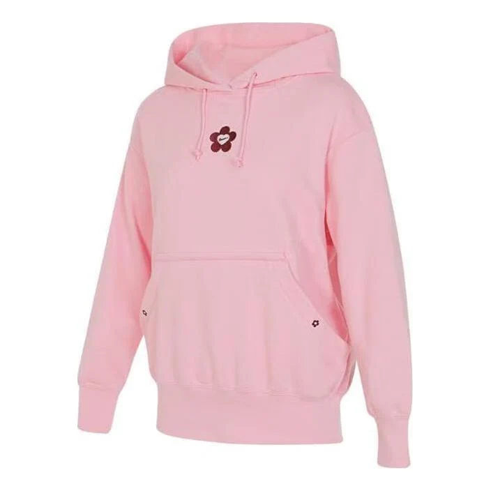 (WMNS) Nike AS NSW VDAY FLC Hoodie GCEL 'Pink' HF1135-631