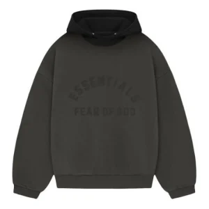 Fear of God Essentials SS24 Nylon Fleece Hoodie 'Ink Jet Black' 202SP244310F