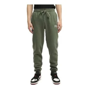 PUMA Metallic Nights Tape Sweatpants 'Green White' 587142-64
