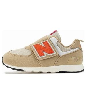 (TD) New Balance 574 Hook & Loop 'Brown Red White' NW574HBO