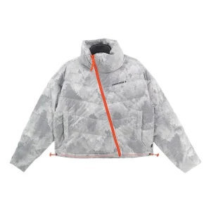 (WMNS) Converse Down Jacket Asia Sizing 'White Grey' 10021988-A01