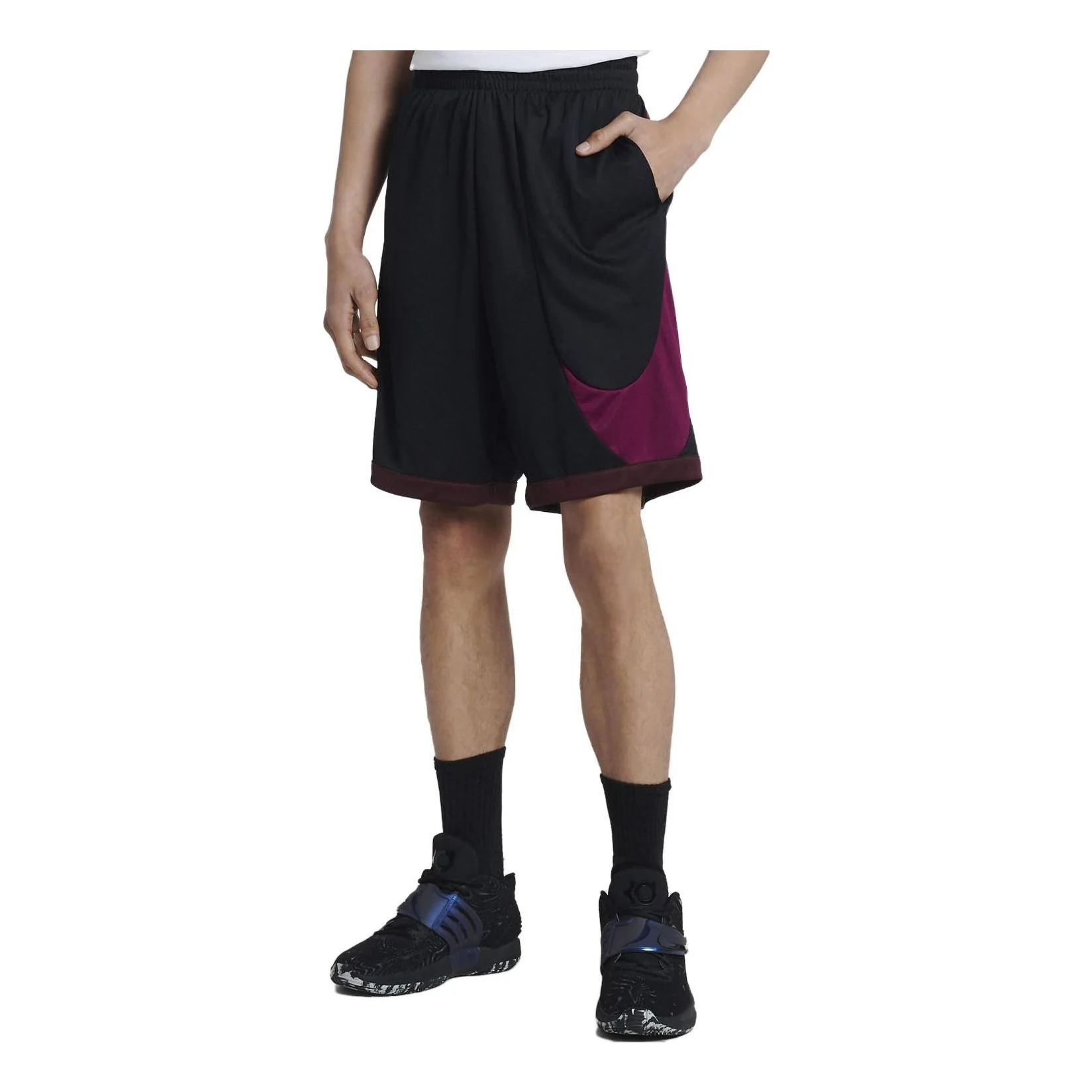 Nike Dri-fit- 3.0 Basketball Shorts 'Black Burgundy Sangria' DH6763-011